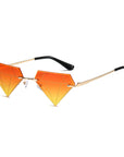 Rimless Diamond Sunglasses