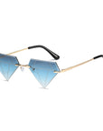Rimless Diamond Sunglasses