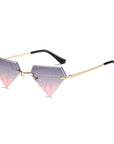Rimless Diamond Sunglasses