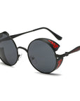 Punk Style Round Women's Polarized Sunglasses
