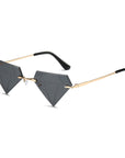 Rimless Diamond Sunglasses