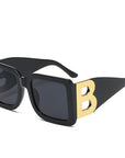 Retro Big Frame Square Letter Sunglasses 18078