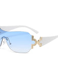 Y2K Rimless One-Piece Sunglasses 912
