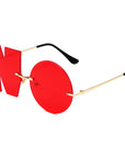 Letter NO Irregular Sunglasses