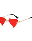 Rimless Diamond Sunglasses