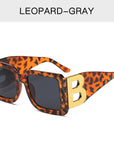 Retro Big Frame Square Letter Sunglasses 18078