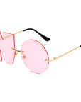 Letter NO Irregular Sunglasses