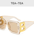 Retro Big Frame Square Letter Sunglasses 18078