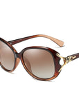 Women's Polarized Round Frame Fox Sunglasses 8842