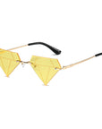 Rimless Diamond Sunglasses