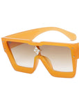 Diamond Studded One-Piece Sunglasses