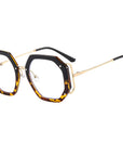 Metal Polygonal Optical Frame Glasses
