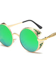 Punk Style Round Women's Polarized Sunglasses