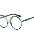 Metal Round Sculpted Anti-blue Light Glasses