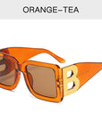 Retro Big Frame Square Letter Sunglasses 18078