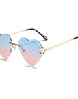 Gradient Color Heart Sunglasses