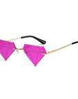 Rimless Diamond Sunglasses