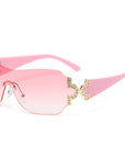 Y2K Rimless One-Piece Sunglasses 912