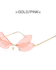 Gradient Color Butterfly Wings Sunglasses