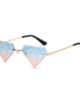 Rimless Diamond Sunglasses