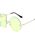 Letter NO Irregular Sunglasses