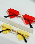 Rimless Diamond Sunglasses