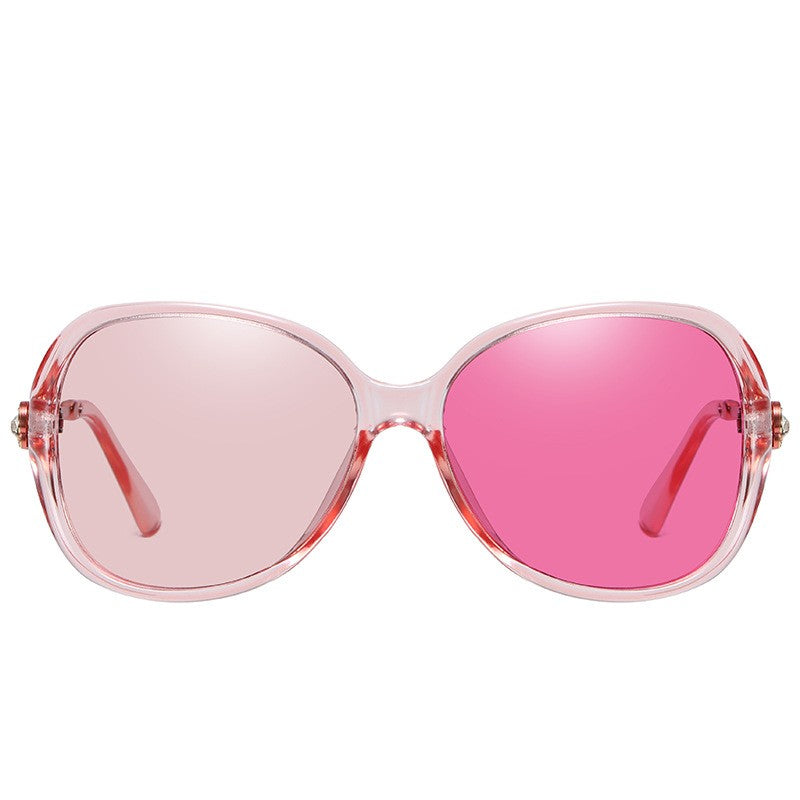Women's Diamond Studded Polarized Color Changing Sunglasses A644