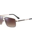 Rectangle Fashion Polarized Metal Sunglasses