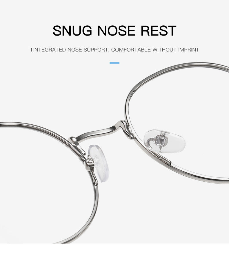 Round Metal Anti-Blue Light Photochromic Glasses