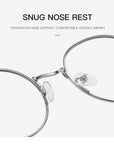 Round Metal Anti-Blue Light Photochromic Glasses