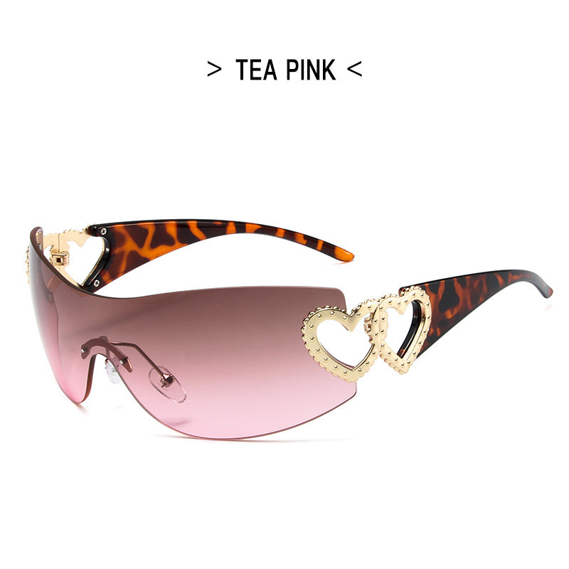 Y2k Rimless Love Sunglasses 918