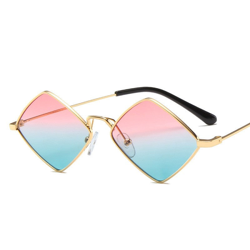 Metal Rhombus Sunglasses
