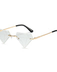Rimless Diamond Sunglasses