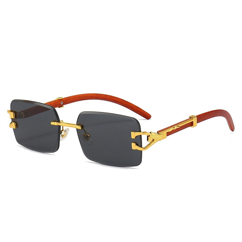 Men's Leopard Rimless Sunglasses