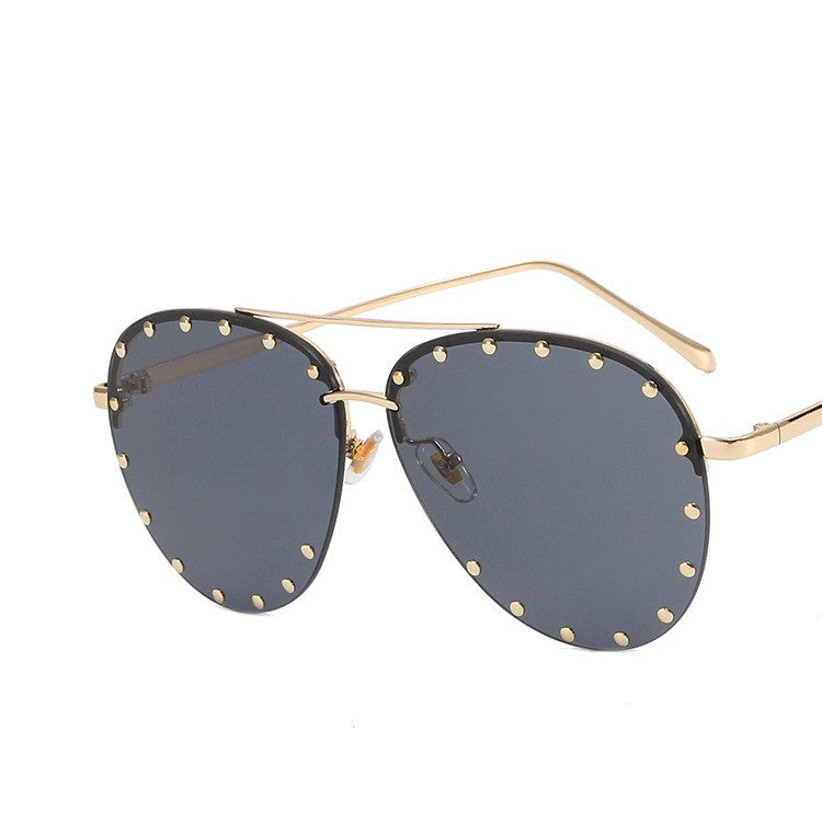 Metal Rivet Toad Sunglasses