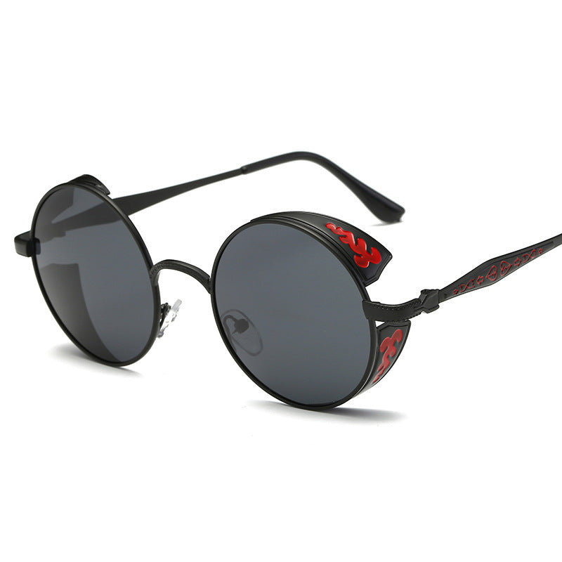 Punk Style Round Women's Polarized Sunglasses