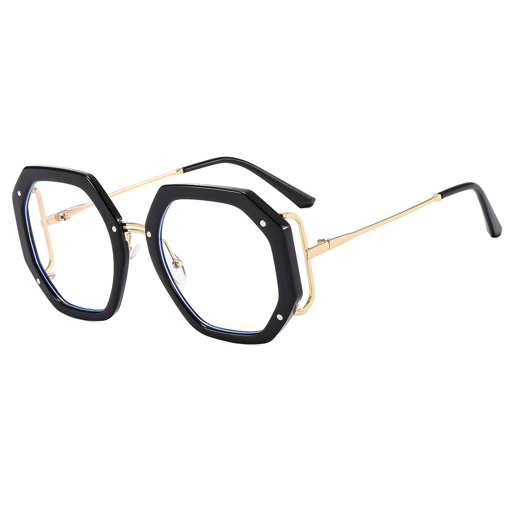 Metal Polygonal Optical Frame Glasses
