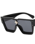 Diamond Studded One-Piece Sunglasses