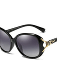 Women's Polarized Round Frame Fox Sunglasses 8842