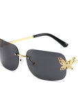  Rimless Butterfly Sunglasses
