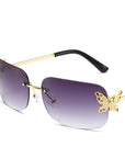  Rimless Butterfly Sunglasses