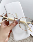 Round Metal Anti-Blue Light Glasses 08036