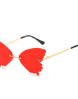 Women's Rimless Butterfly Sunglasses