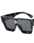 Diamond Studded One-Piece Sunglasses
