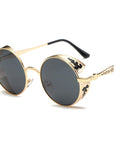 Punk Style Round Women's Polarized Sunglasses