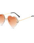 Gradient Color Heart Sunglasses
