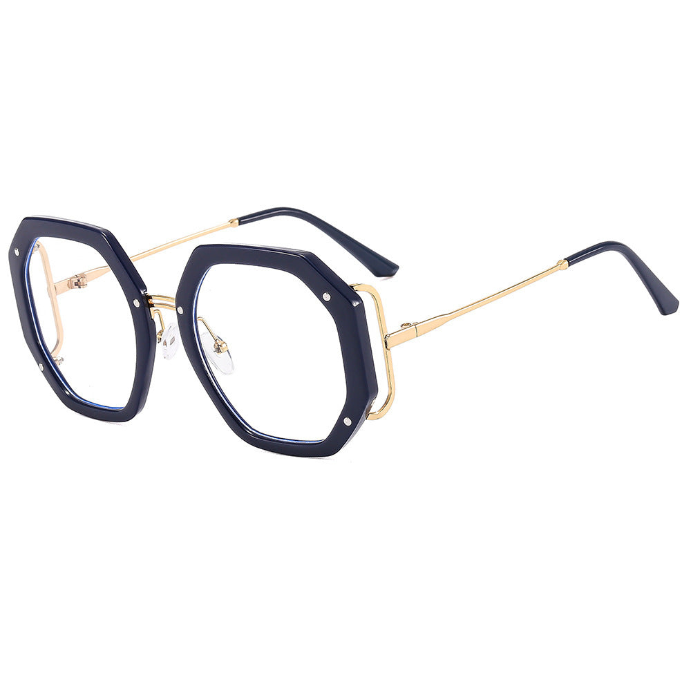 Metal Polygonal Optical Frame Glasses
