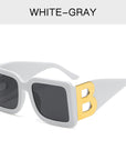 Retro Big Frame Square Letter Sunglasses 18078