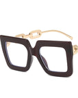 Square  Anti-Blue Light Chain Glasses
