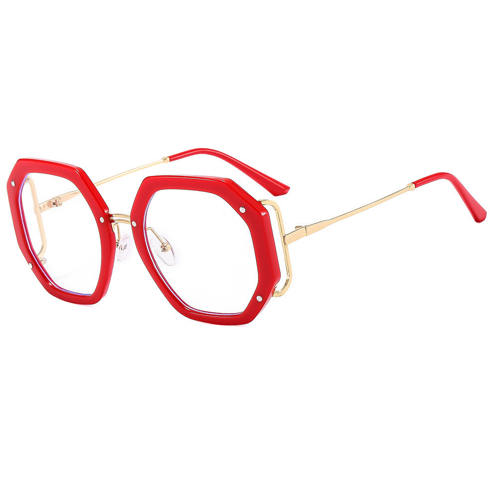 Metal Polygonal Optical Frame Glasses